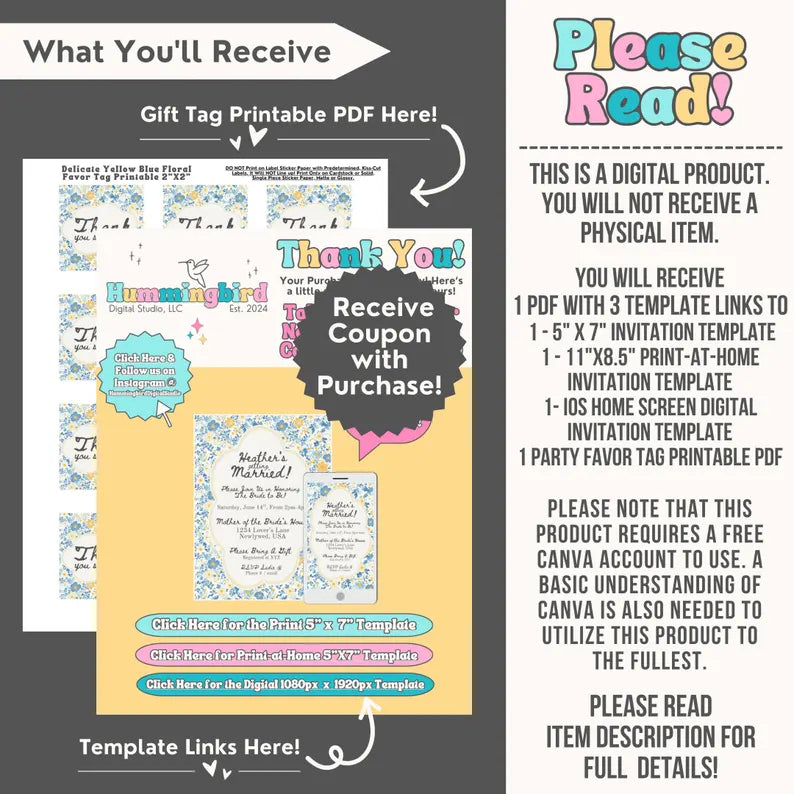 Editable Wedding Invitation Set â Vibrant, Elegant & Easy to Customize