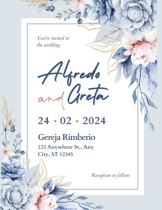 Editable Wedding Invitation Set – Vibrant, Elegant & Easy to Customize