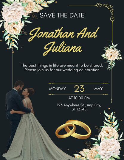 Editable Wedding Invitation Set – Vibrant, Elegant & Easy to Customize