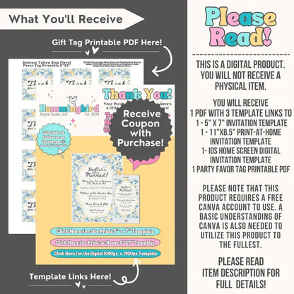 Editable Wedding Invitation Set – Vibrant, Elegant & Easy to Customize