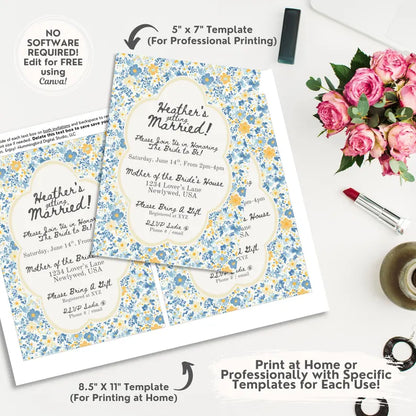 Editable Wedding Invitation Set – Vibrant, Elegant & Easy to Customize